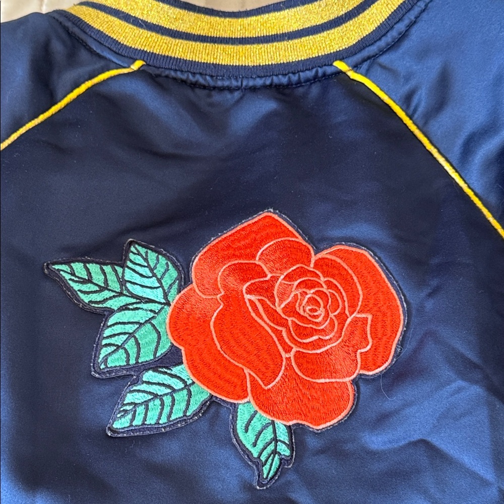 Disney Belle Blue and Gold Bomber Jacket small - Picture 12 of 13